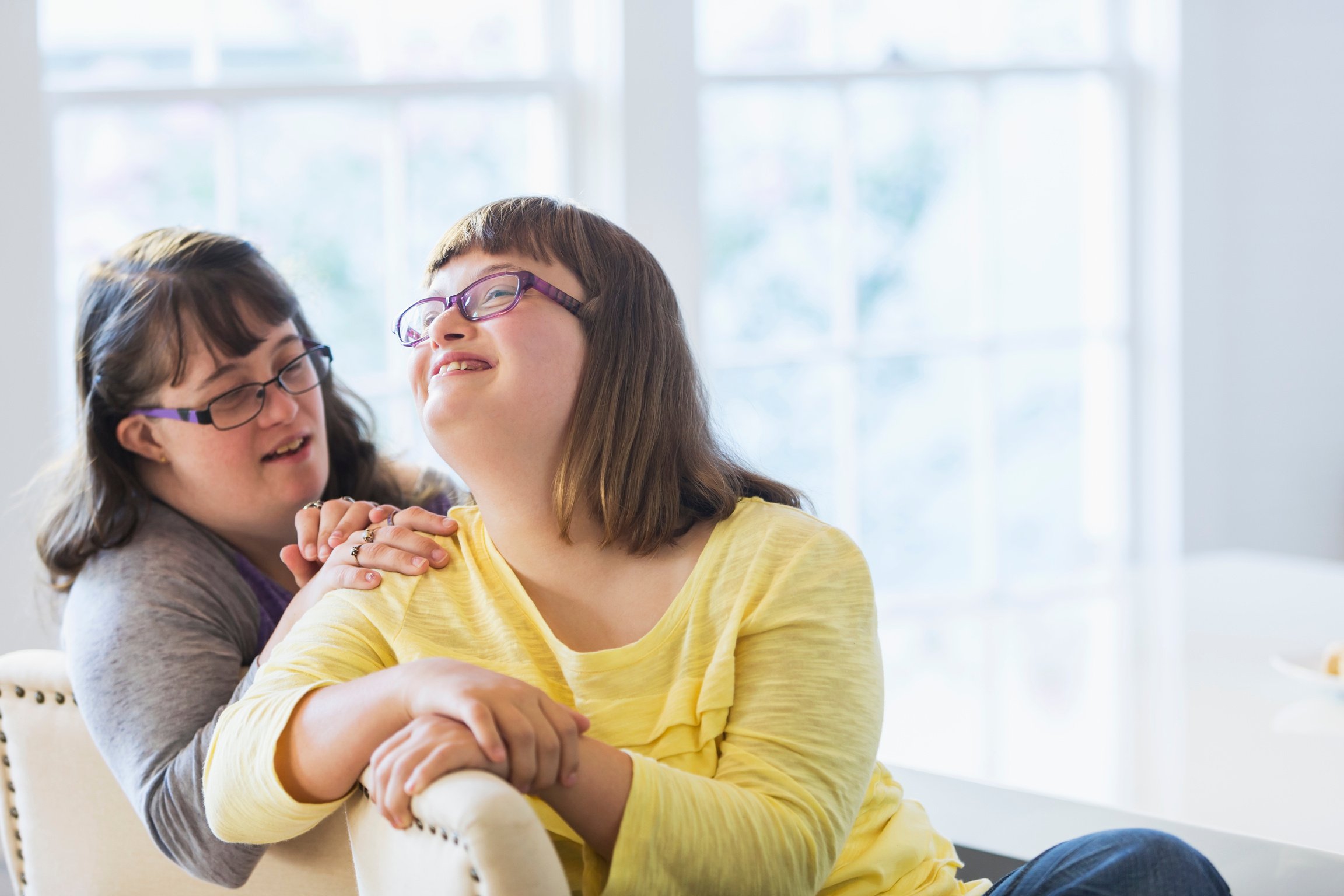 Two sisters with down syndrome